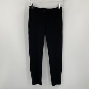 BetaBrand black skinny ankle stretch pants trousers work yoga black zipper XS